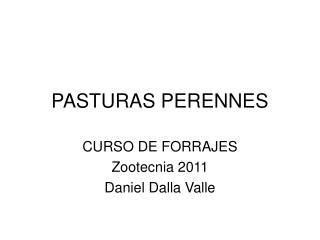 PASTURAS PERENNES