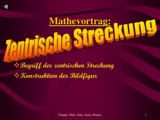 Mathevortrag: