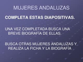 MUJERES ANDALUZAS