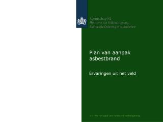 Plan van aanpak asbestbrand