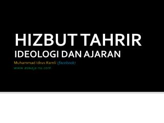 Muhammad Idrus Ramli (facebook) aswaja-nu