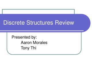 Discrete Structures Review