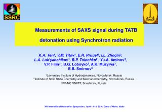 Measurements of SAXS signal during TATB detonation using Synchrotron radiation