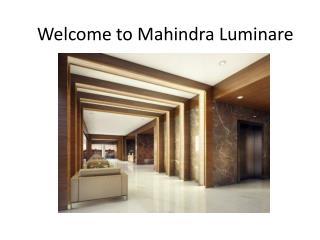 Mahindra Luminare Gurgaon Sector 59