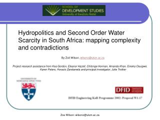 Introduction to SA hydropolitical landscapes