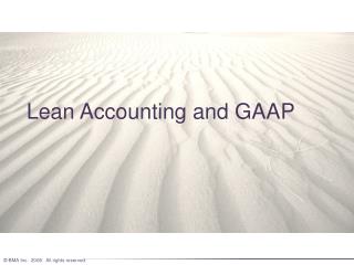 Lean Accounting and GAAP