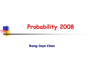 Probability 2008