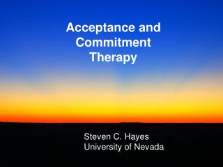 Acceptance and Commitment Therapy