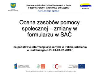 Ocena zasobów pomocy społecznej – zmiany w formularzu w SAC