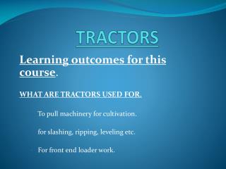 TRACTORS