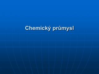 Chemický průmysl