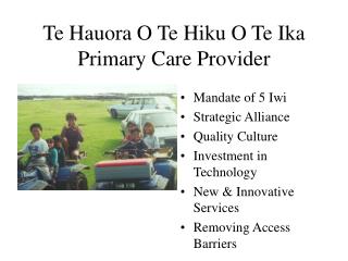 Te Hauora O Te Hiku O Te Ika Primary Care Provider