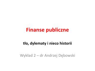 Finanse publiczne
