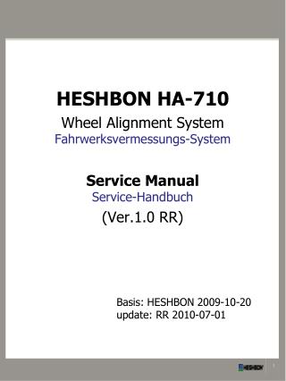 Basis: HESHBON 2009-10-20 update: RR 2010-07-01