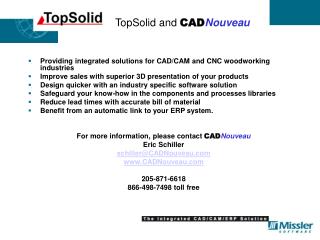 TopSolid and CAD Nouveau