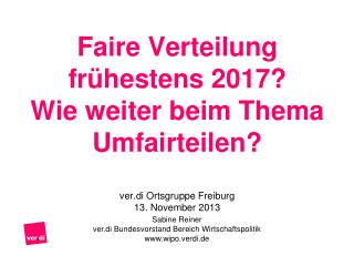 Sabine Reiner ver.di Bundesvorstand Bereich Wirtschaftspolitik wipo.verdi.de