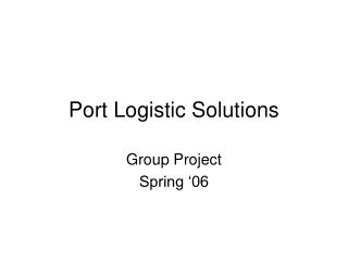 Port Logistic Solutions