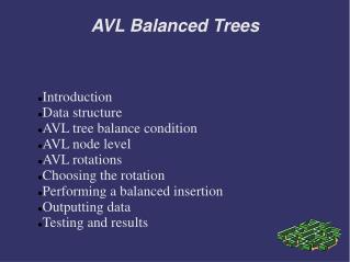 AVL Balanced Trees