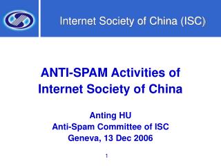Internet Society of China (ISC)