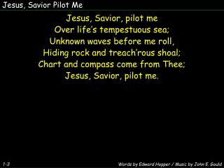 Jesus, Savior Pilot Me