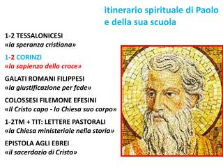 itinerario spirituale di Paolo e della sua scuola