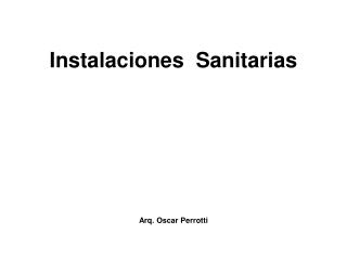 Instalaciones Sanitarias