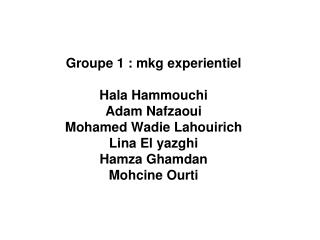 Groupe2: Mkg politique