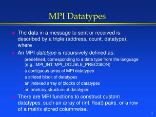 MPI Datatypes