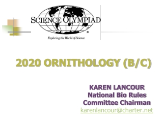 2020 ORNITHOLOGY (B/C)
