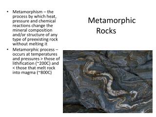 Metamorphic Rocks