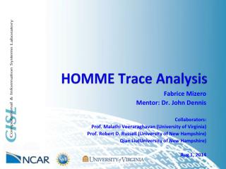 HOMME Trace Analysis