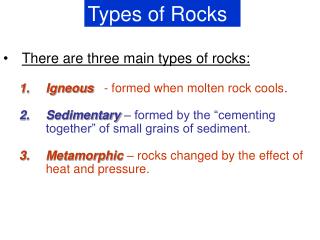 Types of Rocks