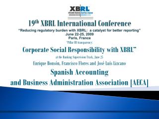 “Pillar III transparency: Corporate Social Responsibility with XBRL”