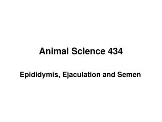 Animal Science 434