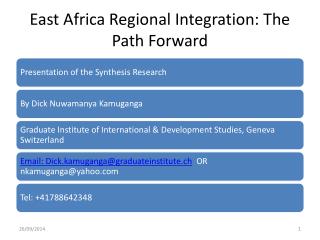 East Africa Regional Integration: The Path Forward