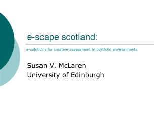 e-scape scotland: