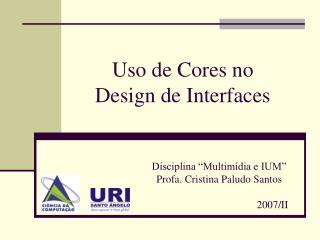 Uso de Cores no Design de Interfaces