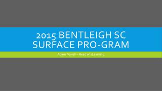 2015 Bentleigh SC Surface Pro- GRam