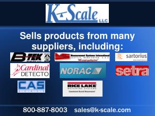 Sells products from many suppliers, including: