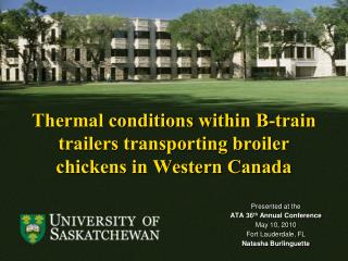 Thermal conditions within B-train trailers transporting broiler chickens in Western Canada