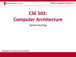 CSE 502: Computer Architecture