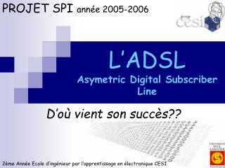 L’ADSL Asymetric Digital Subscriber Line