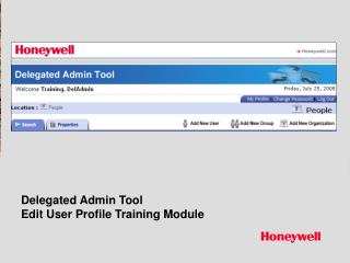 Delegated Admin Tool Edit User Profile Training Module