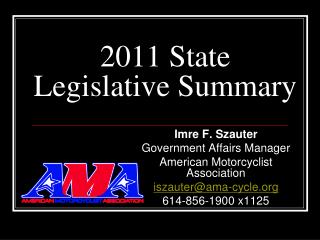 2011 State Legislative Summary