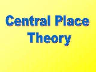 Central Place Theory