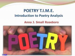 POETRY T.I.M.E. Introduction to Poetry Analysis