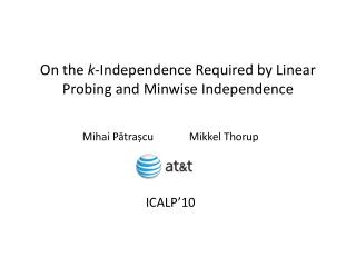 On the k -Independence Required by Linear Probing and Minwise Independence