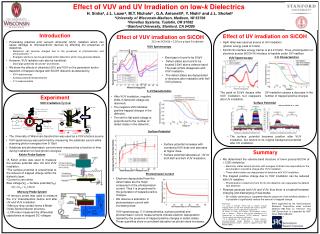 Effect of VUV and UV Irradiation on low- k Dielectrics