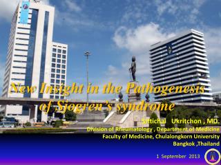 New I nsight in the Pathogenesis of Sjogren’s syndrome