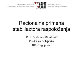 Racionalna primena stabiliaztora raspoloženja